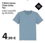 Offerta per Tex - T Shirt Uomo Tinta Unita a 4,99€ in Carrefour Ipermercati