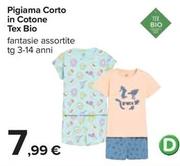 Offerta per Tex Bio - Pigiama Corto in Cotone a 7,99€ in Carrefour Ipermercati