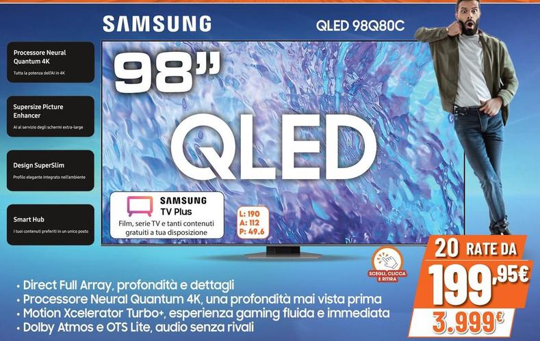 Offerta per Samsung - Qled 98Q80C a 3999€ in Expert