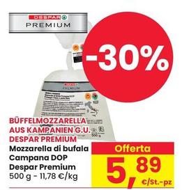 Offerta per Despar - Mozzarella Di Bufala Campana DOP Premium a 5,89€ in Despar