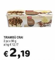 Offerta per Crai - Tiramisù a 2,19€ in Crai