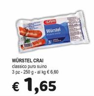 Offerta per  Crai - Würstel  a 1,65€ in Crai