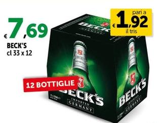 Offerta per Becks - Cl 33 X 12 a 7,69€ in Carrefour Express