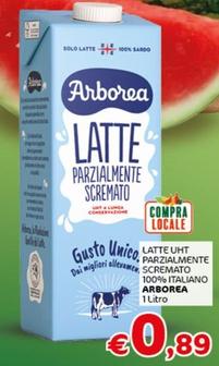 Offerta per Arborea - Latte Uht Parzialmente Scremato 100% Italiano a 0,89€ in Crai