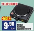 Offerta per Telefunken - M01862 Fornello Elettrico 1000W a 9,9€ in Risparmio Casa