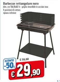 Offerta per Barbecue Rettangolare Nero a 29,9€ in A&O