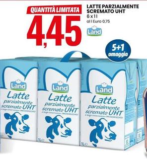 Offerta per Latte parzialmente scremato a 4,45€ in Eurospin
