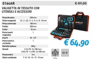 Offerta per Valigetta In Tessuto Con Utensili E Accessori a 64,9€ in Fervi