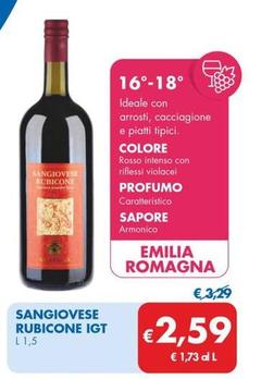 Offerta per Sangiovese Rubicone IGT  a 2,59€ in MD