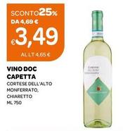 Offerta per Capetta - Vino Doc a 3,49€ in Ekom