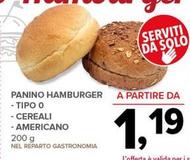 Offerta per  Panino Hamburger Tipo 0 a 1,19€ in Todis