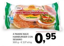Offerta per I Tesori Del Forno - 4 Panini Maxi Hamburger Con Sesamo a 0,95€ in Todis