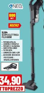 Offerta per Neo - SL594 Scopa Elettrica Filo 600W a 34,9€ in Risparmio Casa