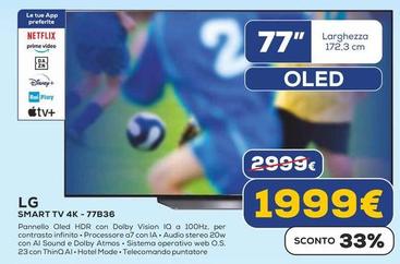 Offerta per LG - Smart TV 4K - 77B36 a 1999€ in Euronics