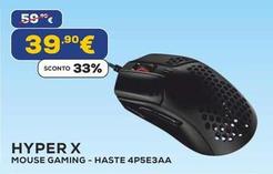 Offerta per Hyper X - Mouse Gaming-Haste 4P5E3AA a 39,9€ in Euronics
