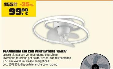 Offerta per Plafoniera Led Con Ventilatore “Umea” a 99,9€ in OBI