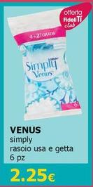 Offerta per Venus - Simply Rasoio Usa E Getta 6 Pz a 2,25€ in Tigotà