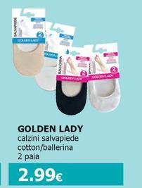 Offerta per Golden Lady - Calzini Salvapiede Cotton/Ballerina 2 Paia a 2,99€ in Tigotà