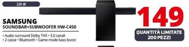 Offerta per Samsung - Soundbar+Subwoofer HW-C450 a 149€ in Comet