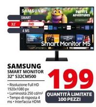 Offerta per Samsung - Smart Monitor 32" S32CM500 a 199€ in Comet