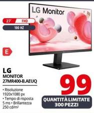 Offerta per LG - Monitor 27MR400-B.AEUQ a 99€ in Comet