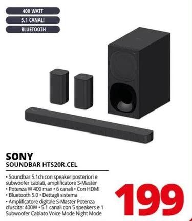 Offerta per Sony - Soundbar HTS20R.CEL a 199€ in Comet