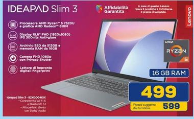 Offerta per Lenovo - Ideapad Slim 3-82XQ004KIX a 499€ in Euronics