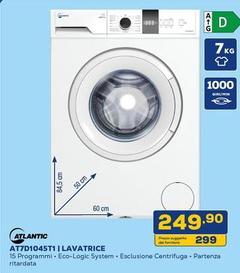 Offerta per Atlantic - Lavatrice AT7D1045T1 a 249,9€ in Euronics