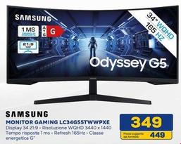 Offerta per Samsung - Monitor Gaming LC34G55TWWPXE a 349€ in Euronics