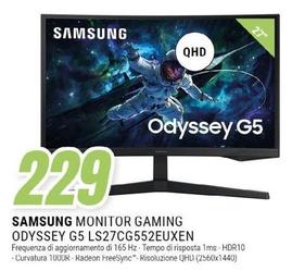 Offerta per Samsung - Monitor Gaming Odyssey G5 LS27CG552EUXEN  a 229€ in Trony