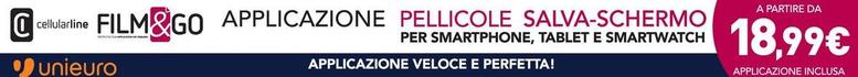 Offerta per Cellularline - Film&Go Applicazione Pellicole Salva-Schermo a 18,99€ in Unieuro