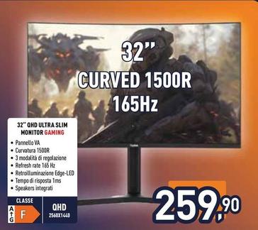 Offerta per Ioplee - 32" QHD Ultra Slim Monitor Gaming a 259,9€ in Unieuro