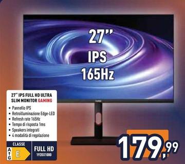 Offerta per Ioplee - 27" Ips Full Hd Ultra Slim Monitor Gaming a 179,99€ in Unieuro