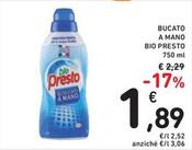 Offerta per Bio Presto - Bucato A Mano a 1,89€ in Spazio Conad