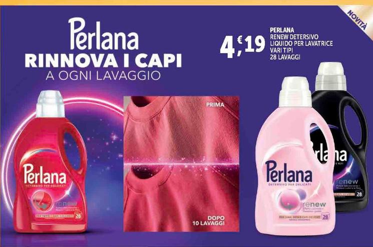 Offerta per Perlana - Renew Detersivo Liquido Per Lavatrice a 4,19€ in Decò