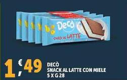Offerta per Decò - Snack Al Latte Con Miele a 1,49€ in Decò