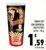 Offerta per Snack Cup Con Sorpresa Salty & Toys a 1,59€ in Conad