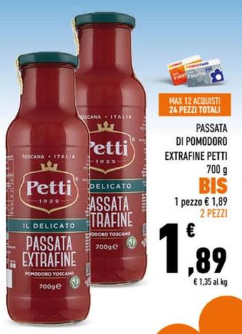 Offerta per Petti - Passata Di Pomodoro Extrafine a 1,89€ in Conad City