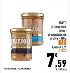 Offerta per Rizzoli - Filetti Di Tonno Rosa a 7,59€ in Conad City