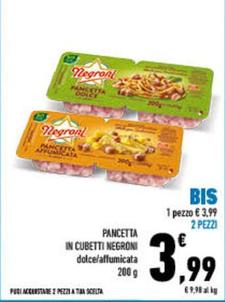 Offerta per Negroni - Pancetta In Cubetti a 3,99€ in Conad City