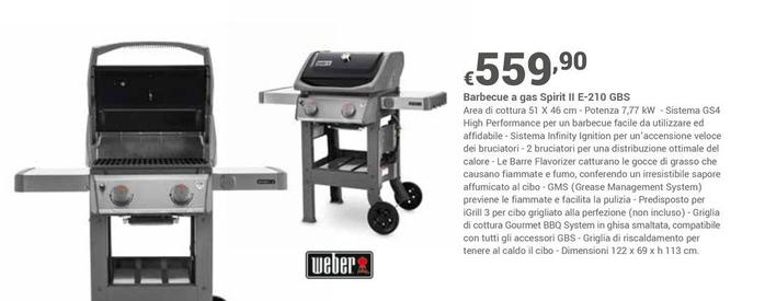 Offerta per Weber - Barbecue A Gas Spirit II E-210 GBS a 559,9€ in Progress