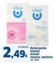 Offerta per Infasil - Detergente Intimo Neutro, Lenitivo a 2,49€ in Sigma