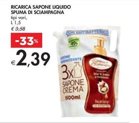 Offerta per Spuma di Sciampagna - Ricarica Sapone Liquido a 2,39€ in Bennet