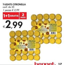 Offerta per T-Lights Citronella a 2,99€ in Bennet