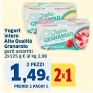 Offerta per Granarolo - Yogurt Intero Alta Qualità a 1,49€ in Sigma