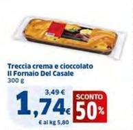 Offerta per Il fornaio del casale - Treccia Crema E Cioccolato a 1,74€ in Sigma