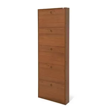 Offerta per Scarpiera 5 ante noce antico slim salvaspazio 180x65x15 Serena a 119€ in Brico Bravo