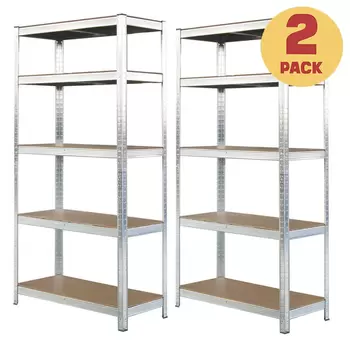 Offerta per Scaffali in metallo 5 ripiani 150x75x30cm Set da 2 a 49€ in Brico Bravo