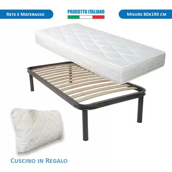 Offerta per Kit Rete ortopedica e materasso waterfoam singolo 80x190 Norvegia H19, cuscino incluso - Comprarredo a 149,99€ in Brico Bravo