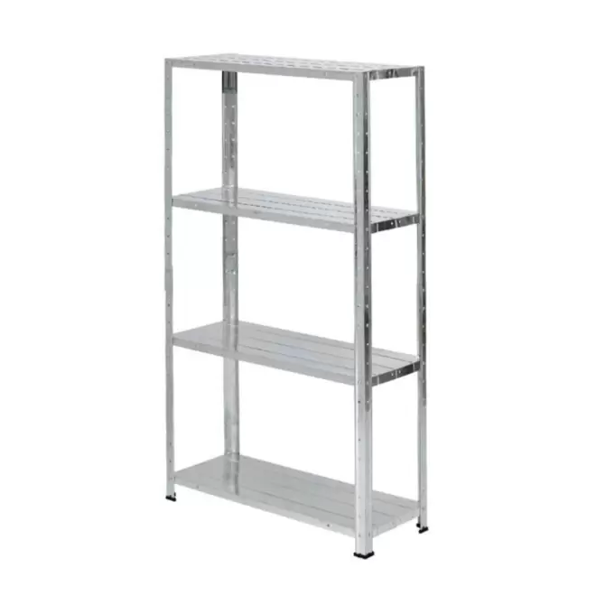 Offerta per Scaffale in Metallo 4 Ripiani: 70X26X127cm - Portata totale 120kg (30KG a Ripiano) a 19,99€ in Brico Bravo